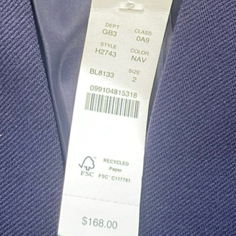 NWT J.Crew Navy Blazer - Picture 5 of 5